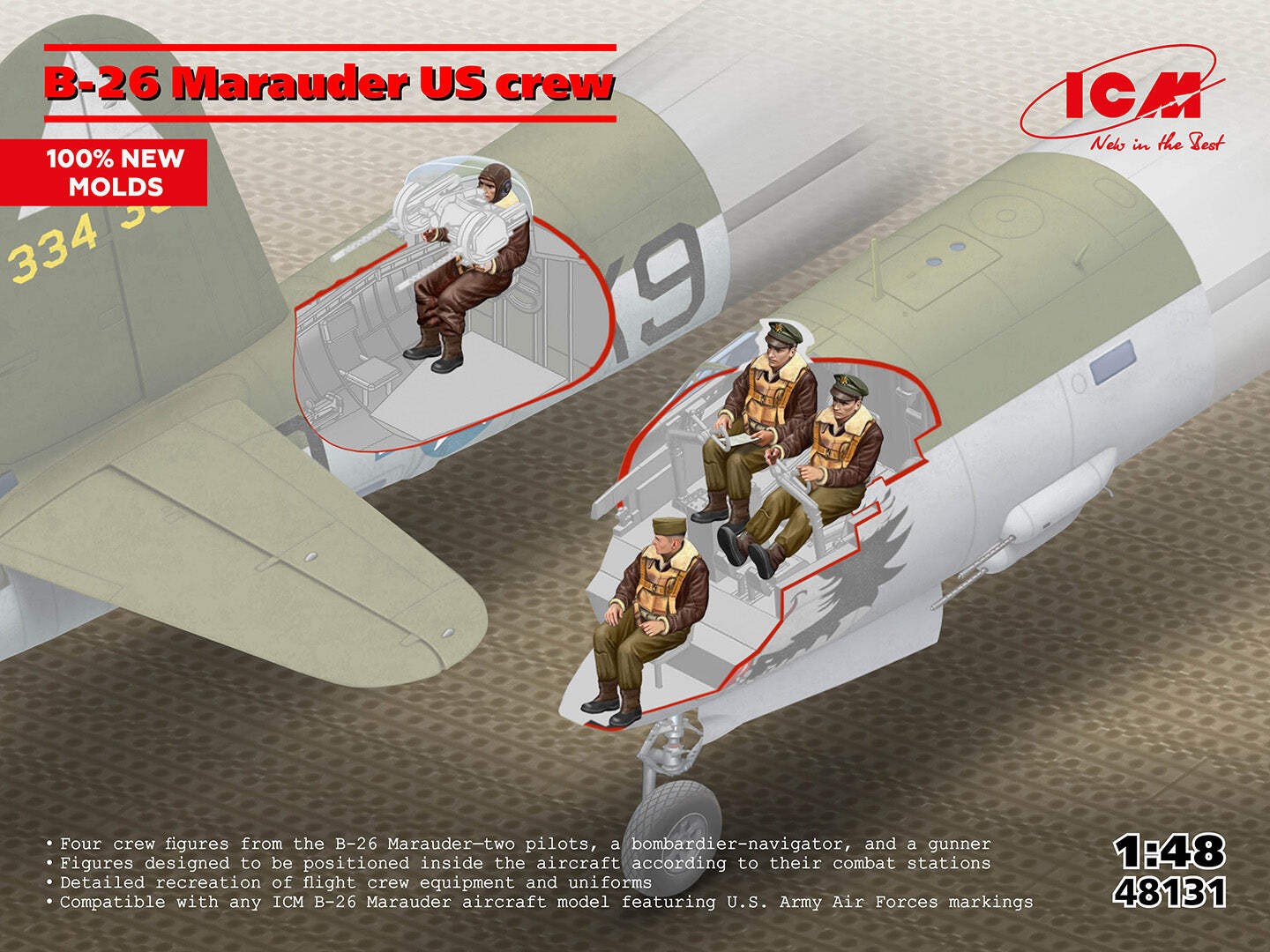 ICM 48131 1/48 B-26 Marauder US crew