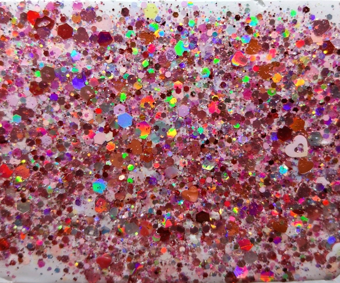 1 TSP Chunky Glitter Mix, RED, WHITE & PINK