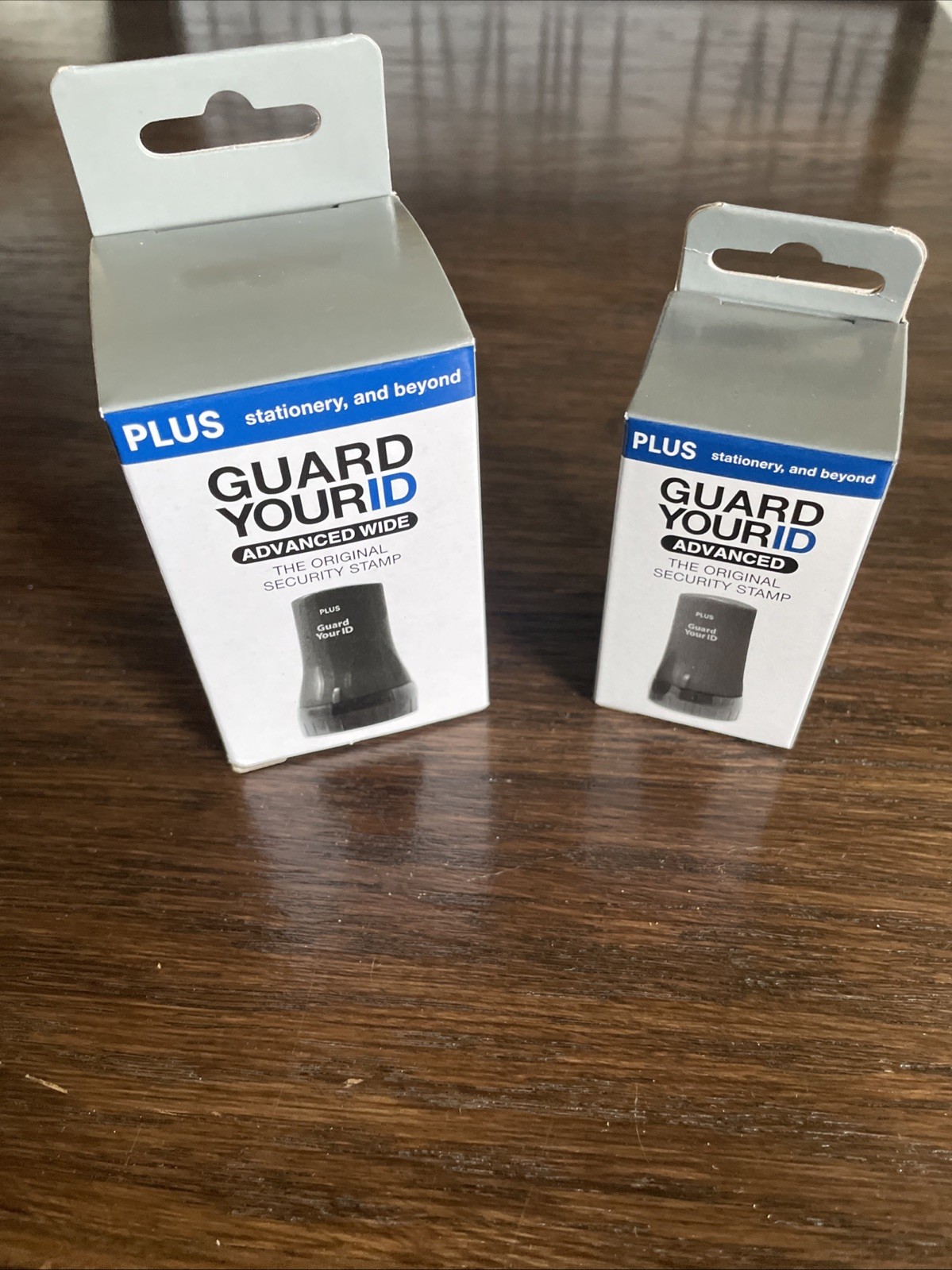 2 Pack Guard Your ID Advanced Security Stamp Roller Identity Theft .5" & 1" Wide