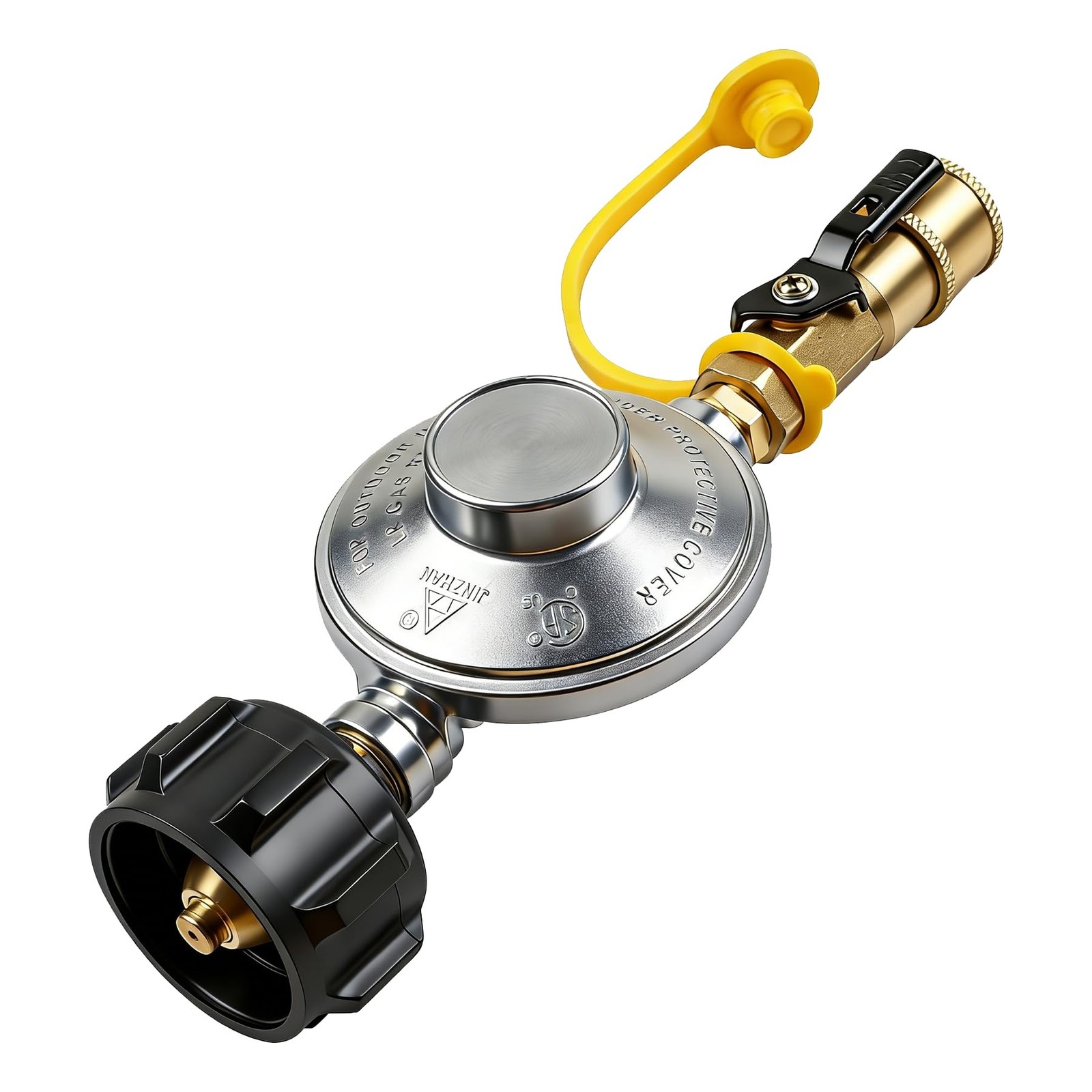 Universal 1/4" Propane Gas Grill Regulator & Quick-Connect Adapter with QCC1 ...
