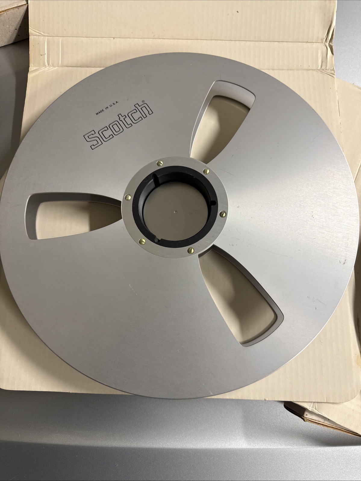 15” Fifteen Inch SCOTCH Empty Take Up REEL  METAL Aluminum 1” Wide Lot Of 2 3M