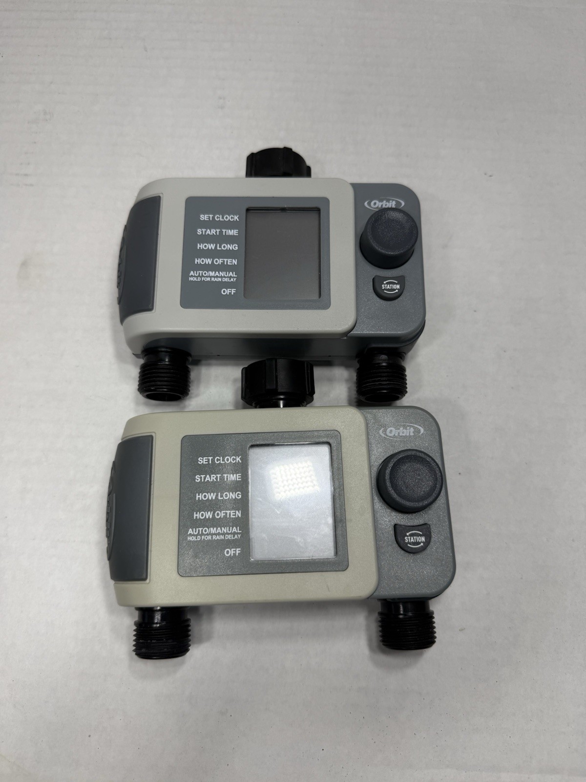2 Lot Orbit #26622 2 Outlet Digital Hose Sprinkler Irrigation Water Timer READ!