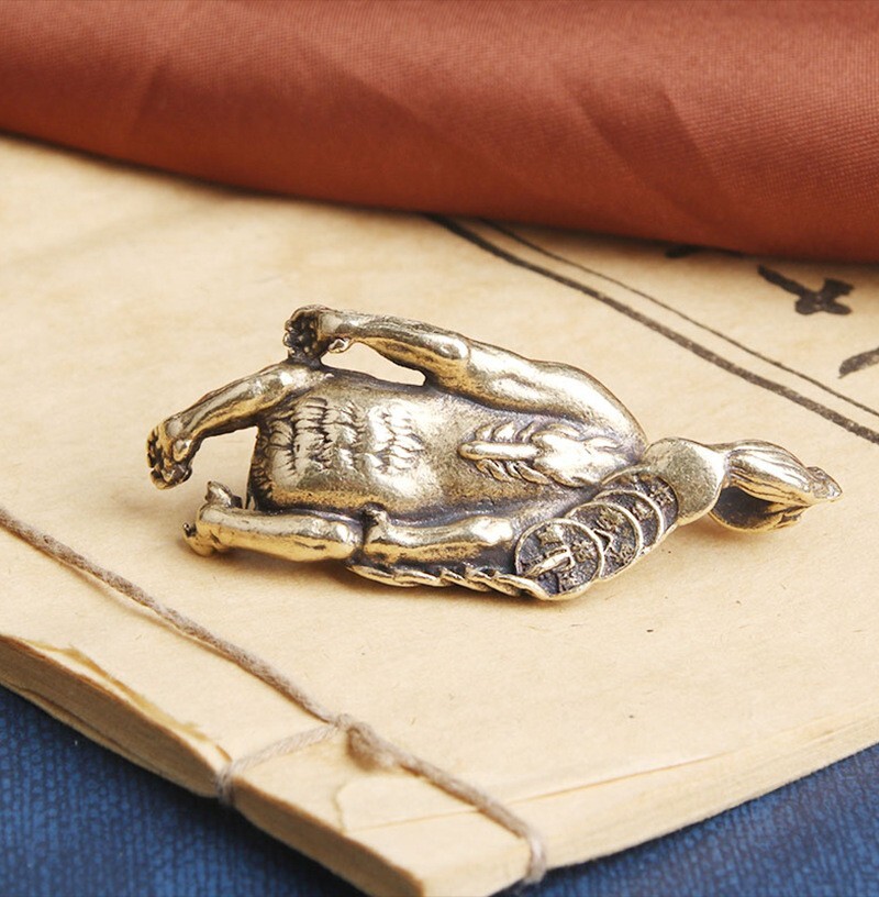 Solid Brass "PiXiu" Keychains Keyring Key Chain Key Holder Pendant Bag Pendant