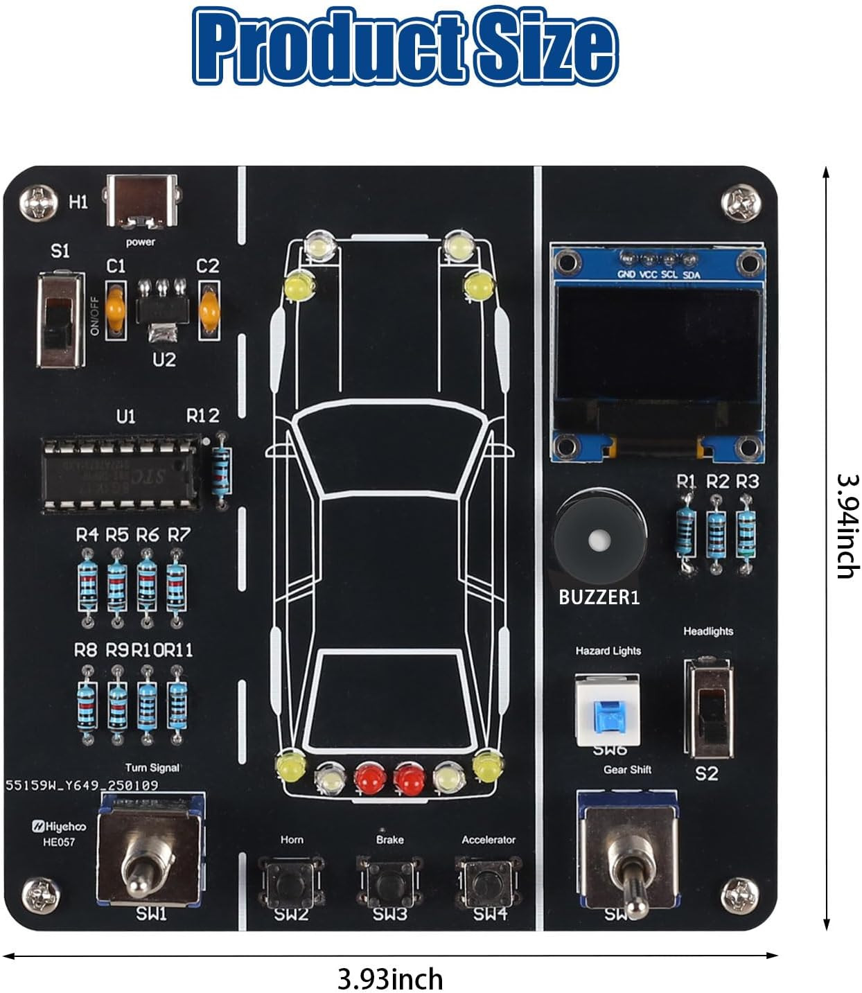 DIY Car Driving Simulation Soldering Practice Kit, Electronics Project Car Drive