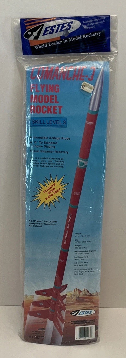 Estes Comanche 3 #1382 3 stage model rocket NEW/SEALED