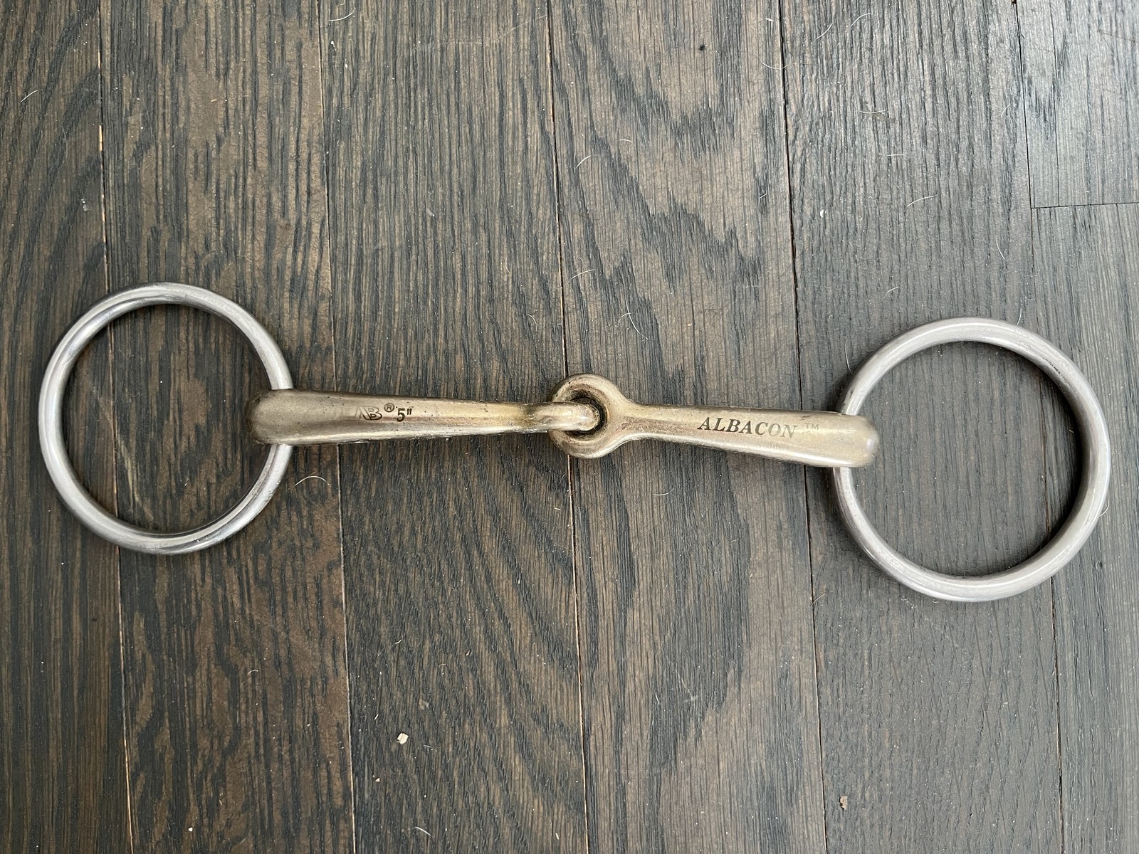 Albacon 5" Loose Ring Single Jointed Bradoon Bit