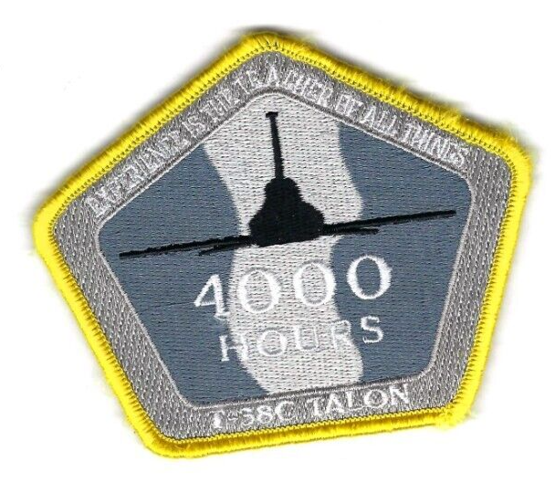 PATCH USAF T-38C TALON 4000 HOURS BX9