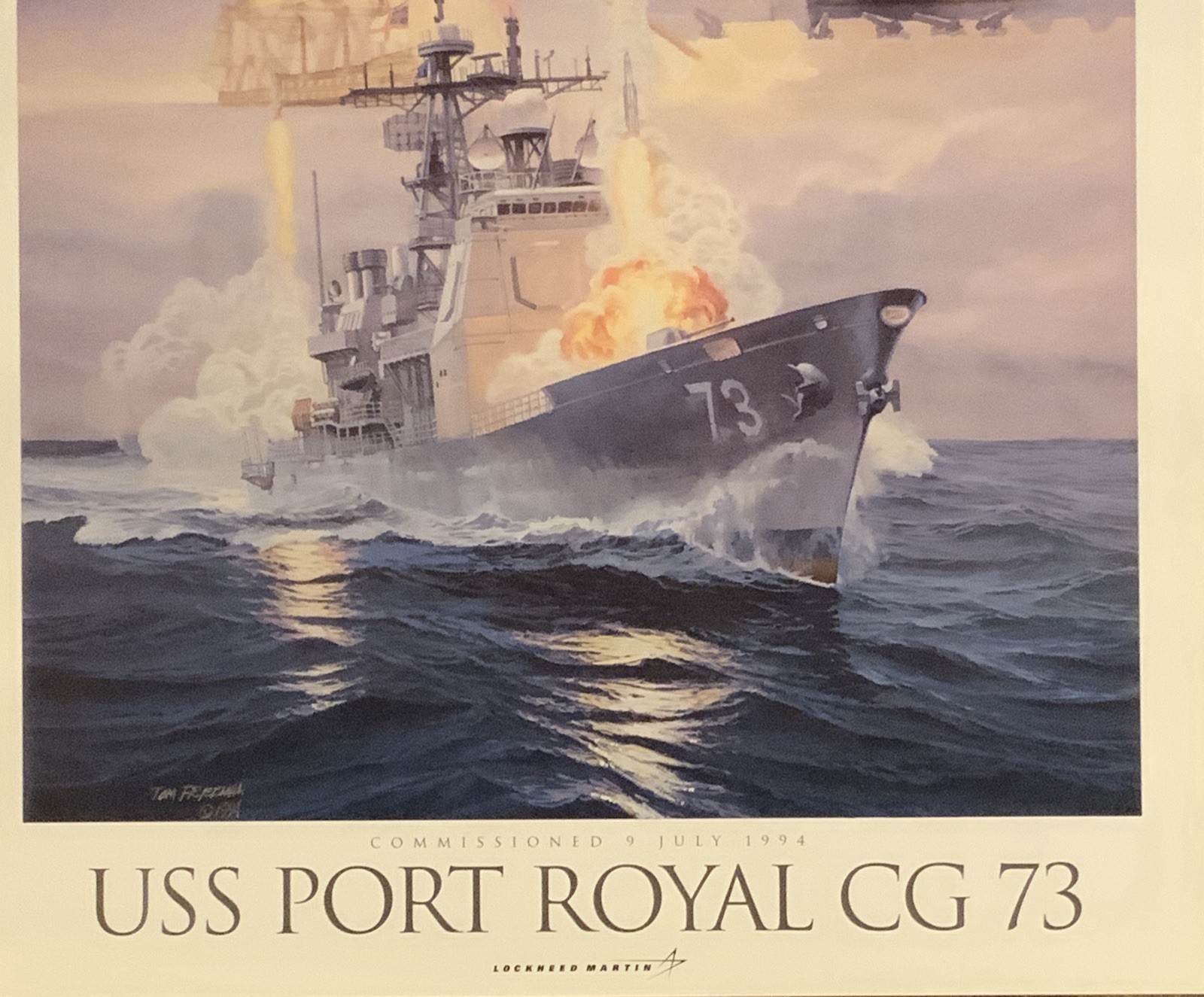 USS Port Royal CG-73 Commissioning Poster Navy Aegis Cruiser 18 X 24