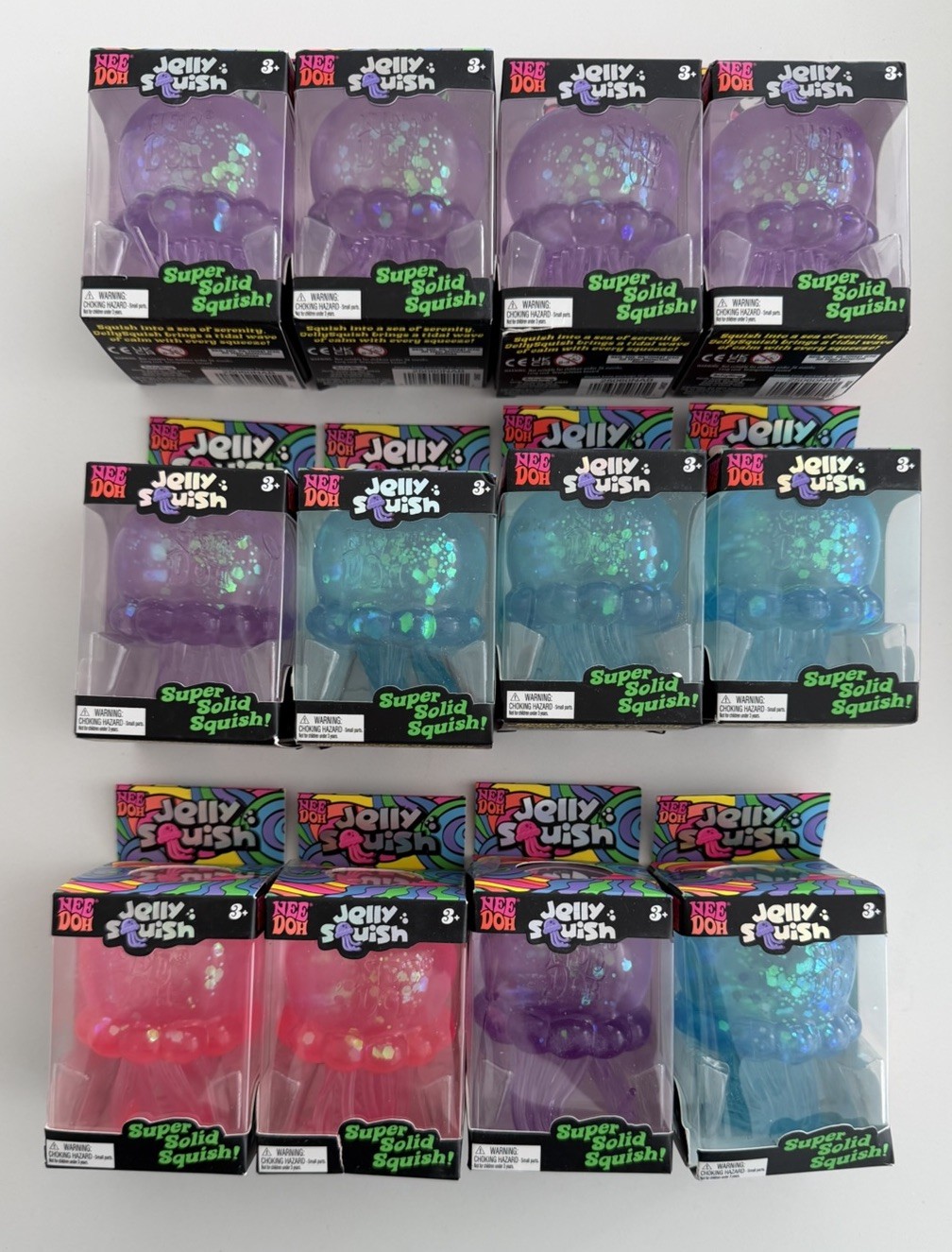 NeeDoh Jellyfish Jelly Squish Stress Toy Fidget Squeeze AUTHENTIC (LOT OF 12)