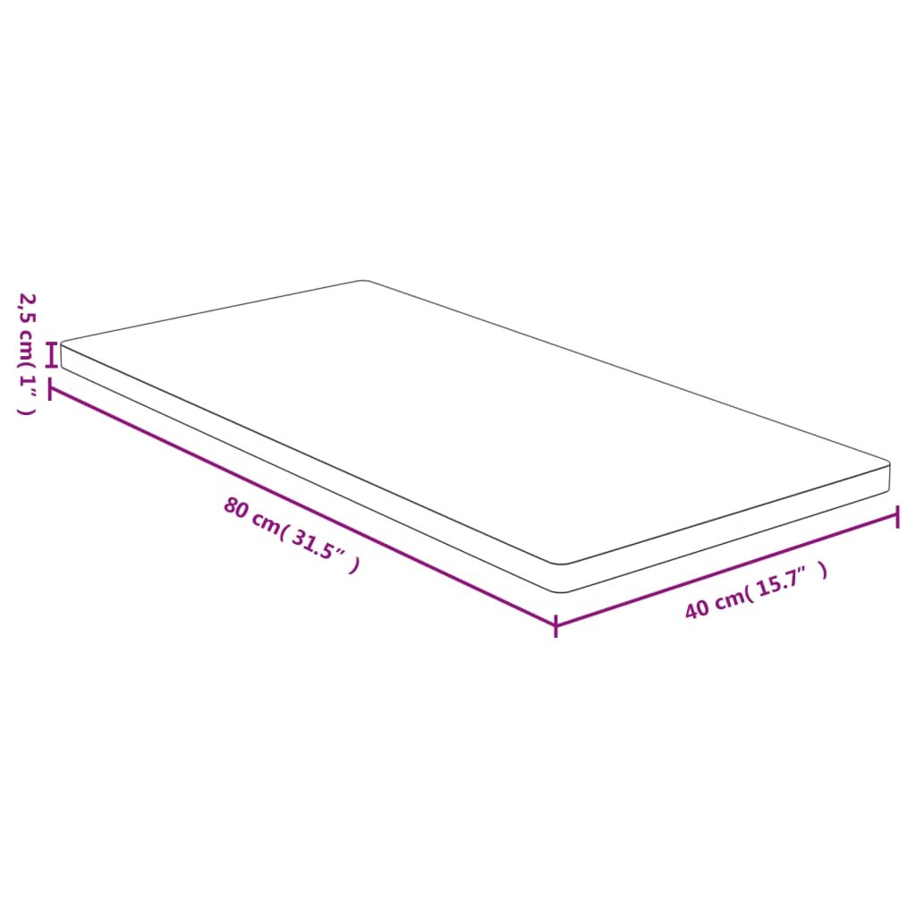 Table Top Natural Bamboo Medium Rounded Corners Surface