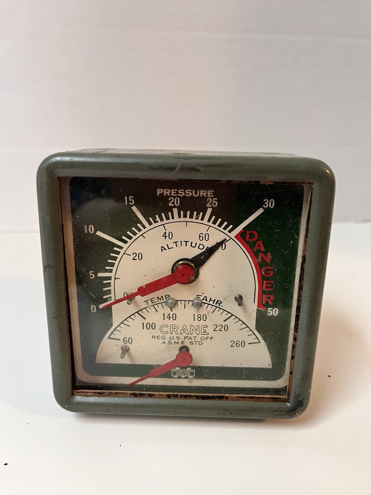 VTG CRANE Instrument Boiler Tridicator Pressure Gauge PSI