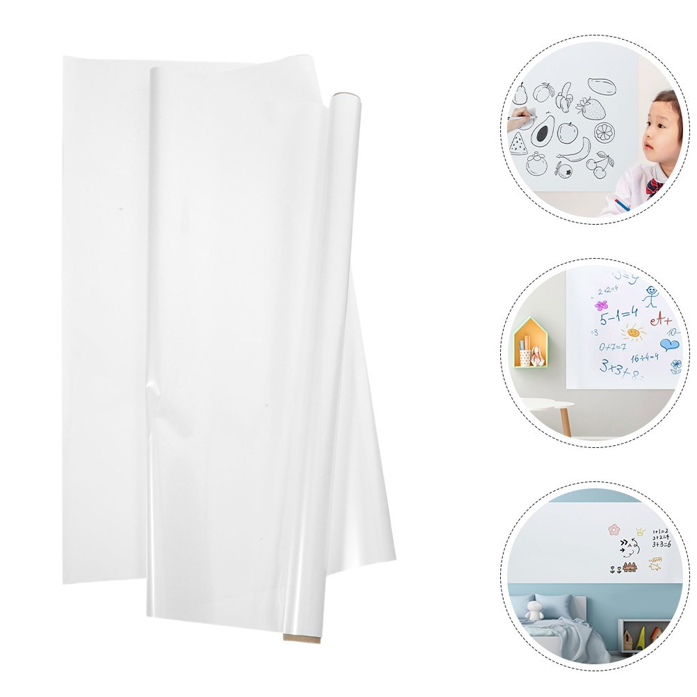 2Pcs Reusable Whiteboard Stickers for Wall Electrostatic Dry Erase Sheets