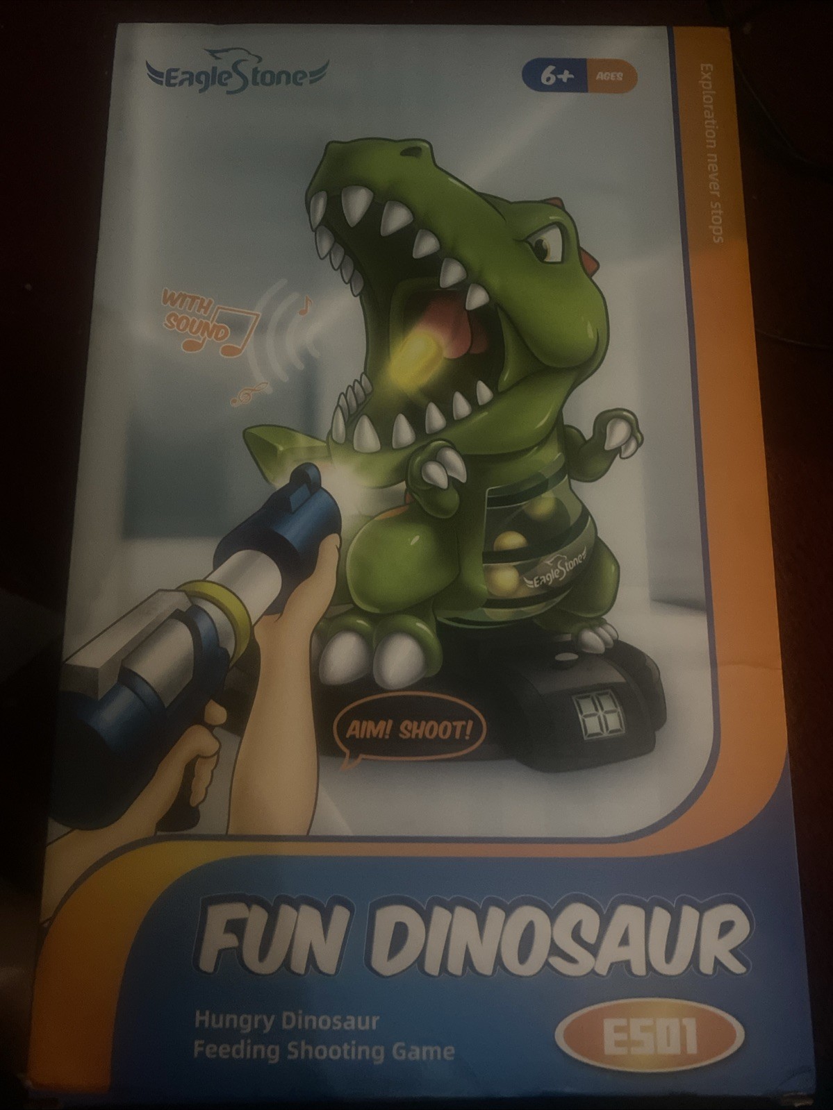 EagleStone Fun Dinosaur Feeding Shooting Game ES01 New Sealed Foam Ball Toy