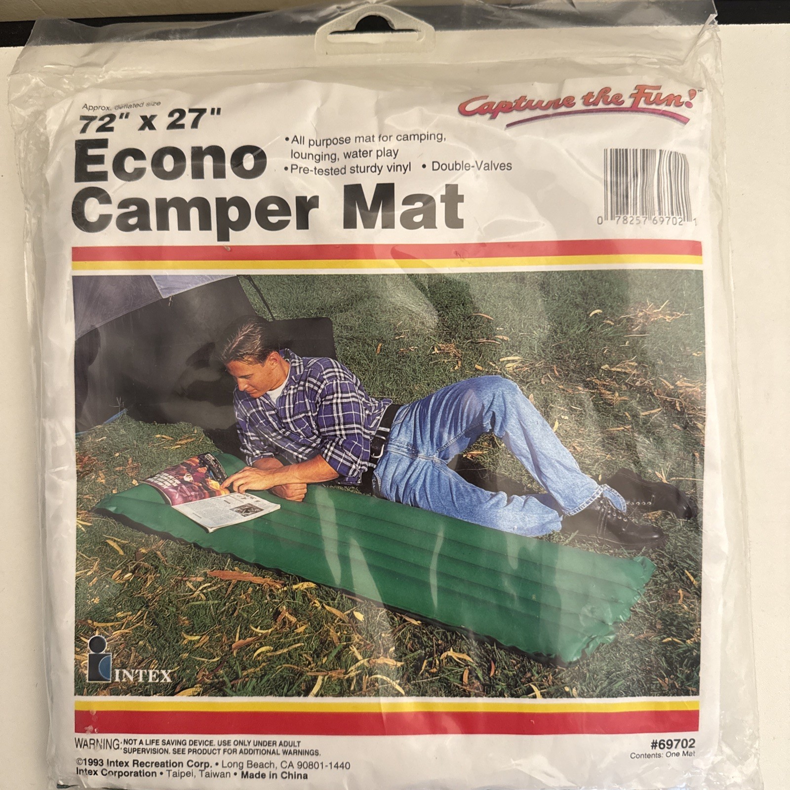 Intex Econo Camper Mat Vintage 1993 72' X 27' Air Mattress Brand New Sealed BC