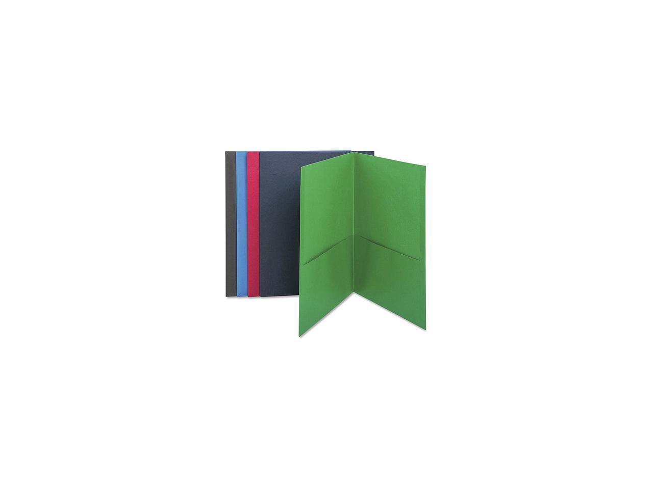 Business Source 2-Pocket Folders 125 Sht Cap Letter 12"x9" 25/BX AST 78502