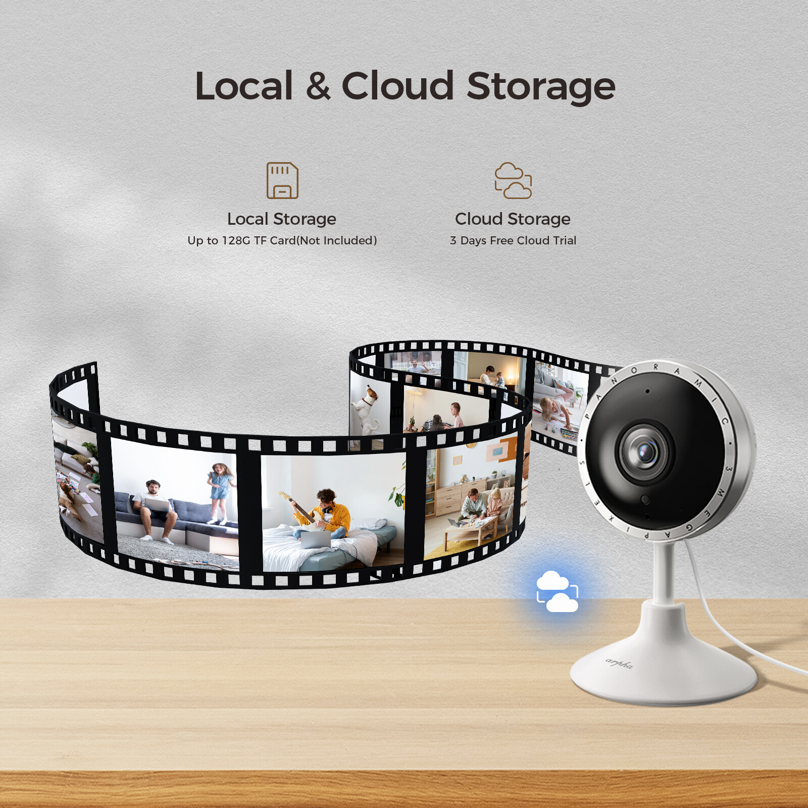 2K Indoor Security Cameras WIFI Night Vision Motion Detection 2 Way Talk 2 Pack