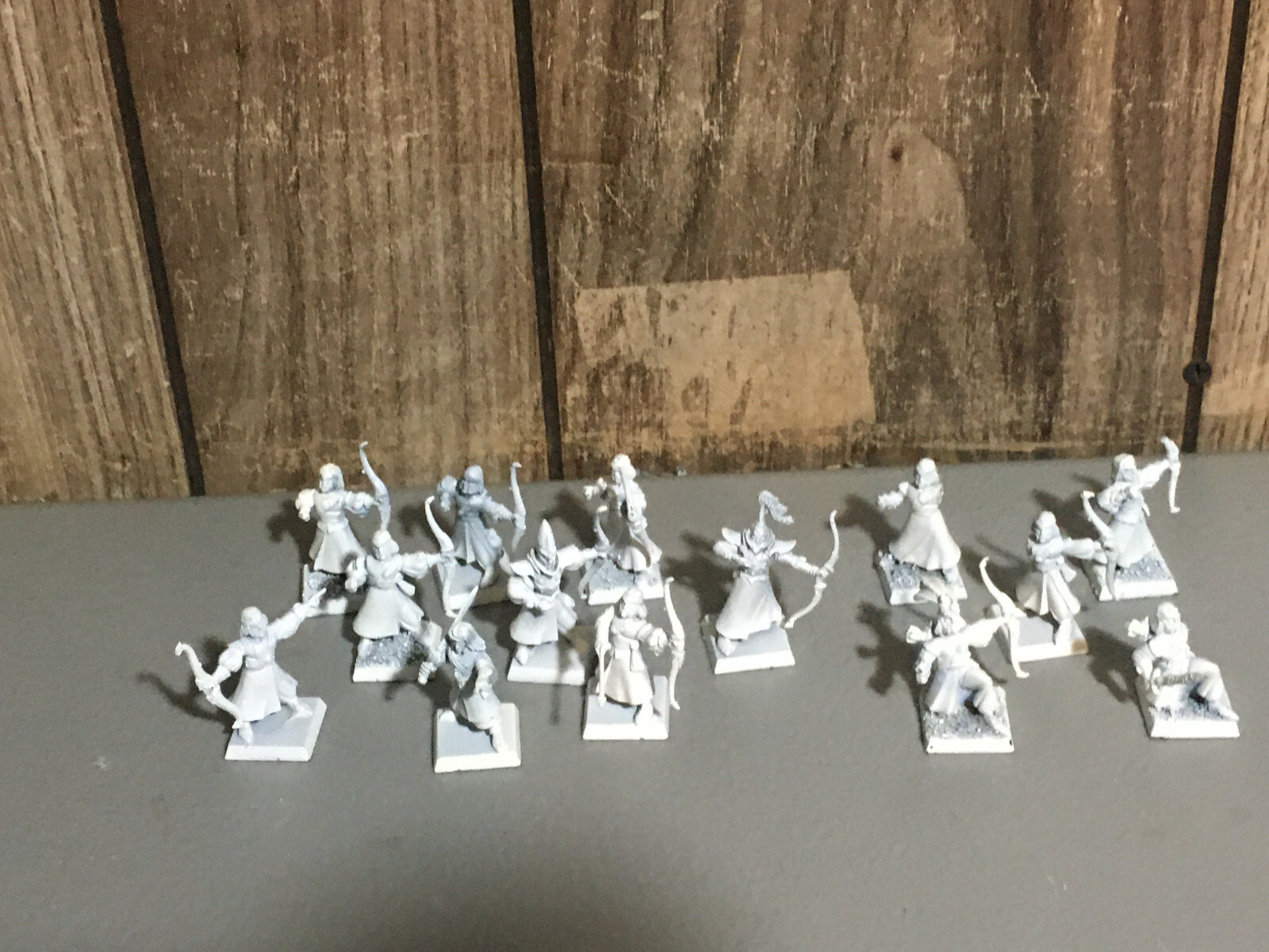 A20371 WARHAMMER FANTASY OLD WORLD HIGH ELVES ARCHERS 9 PK + 5 BROKE INCOMPLETE