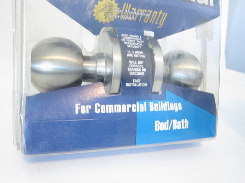 New Mintcraft Commercial Bed/Bath Lock Set Satin Stainless C361B 2 3/4" Backset