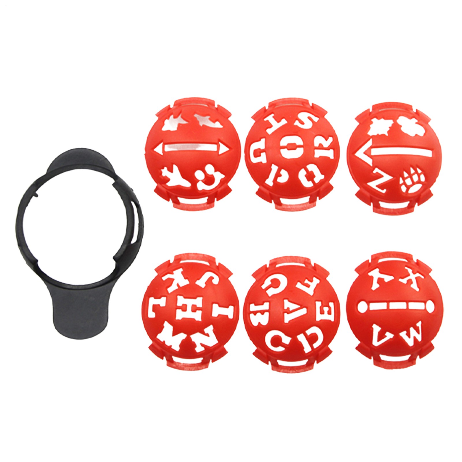 7pcs/set Mark Golf Ball Stencil Monogrammer Marker Template Drawing L ine