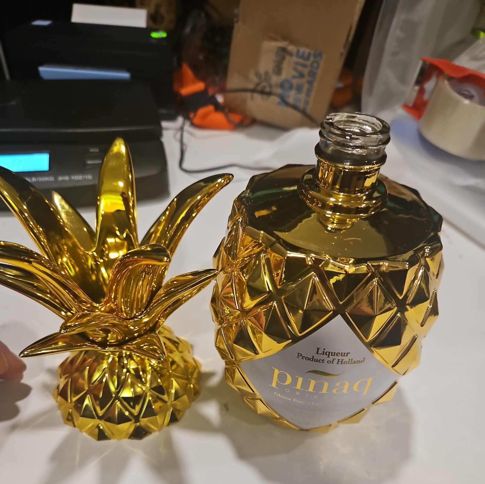 Pinaq Yellow #5 Pineapple Liqueur 750ml Bottle Bar Display - EMPTY