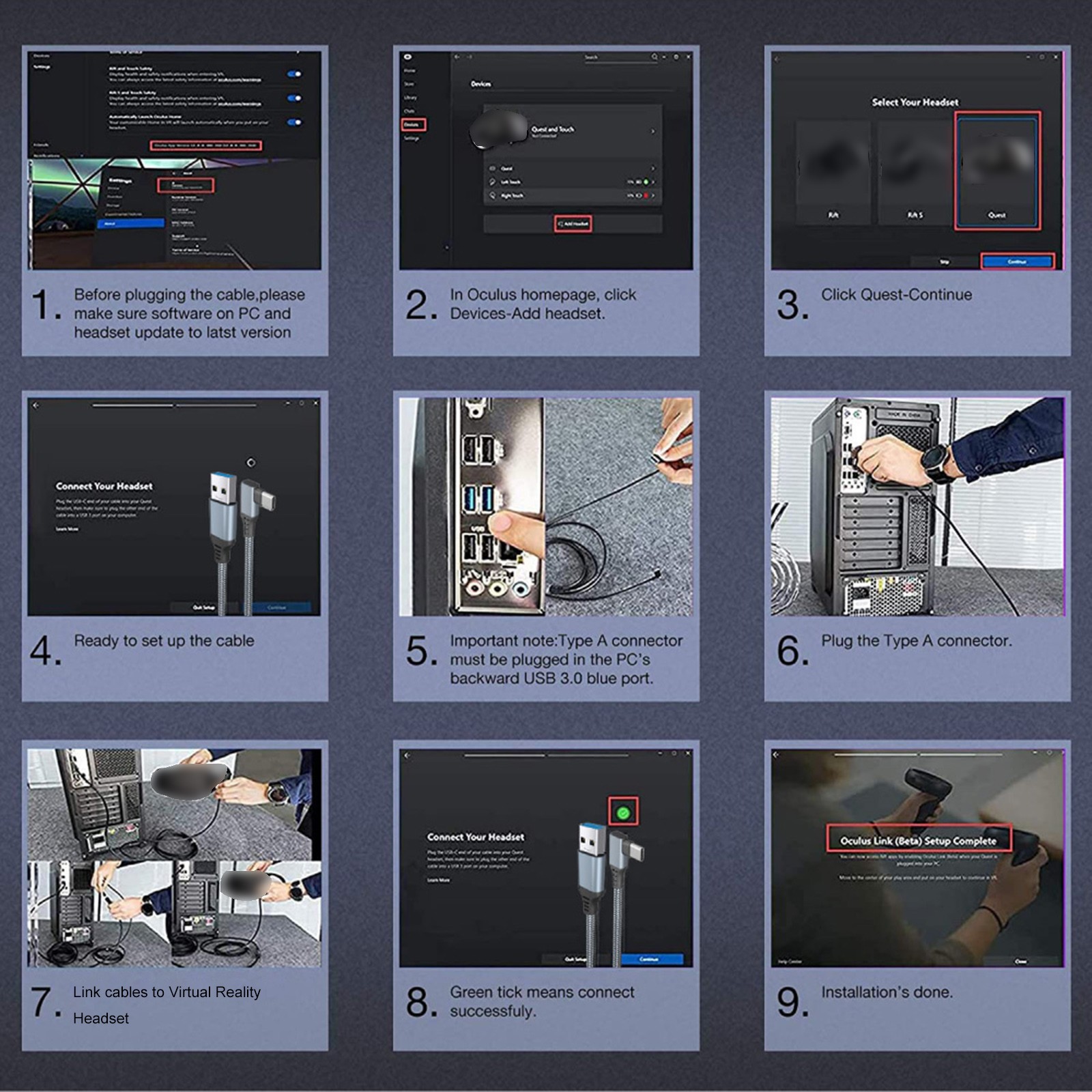VR Link Cable 5Gbps High-Speed Data Transfer Suitable For VR Virtual Realit SZKP