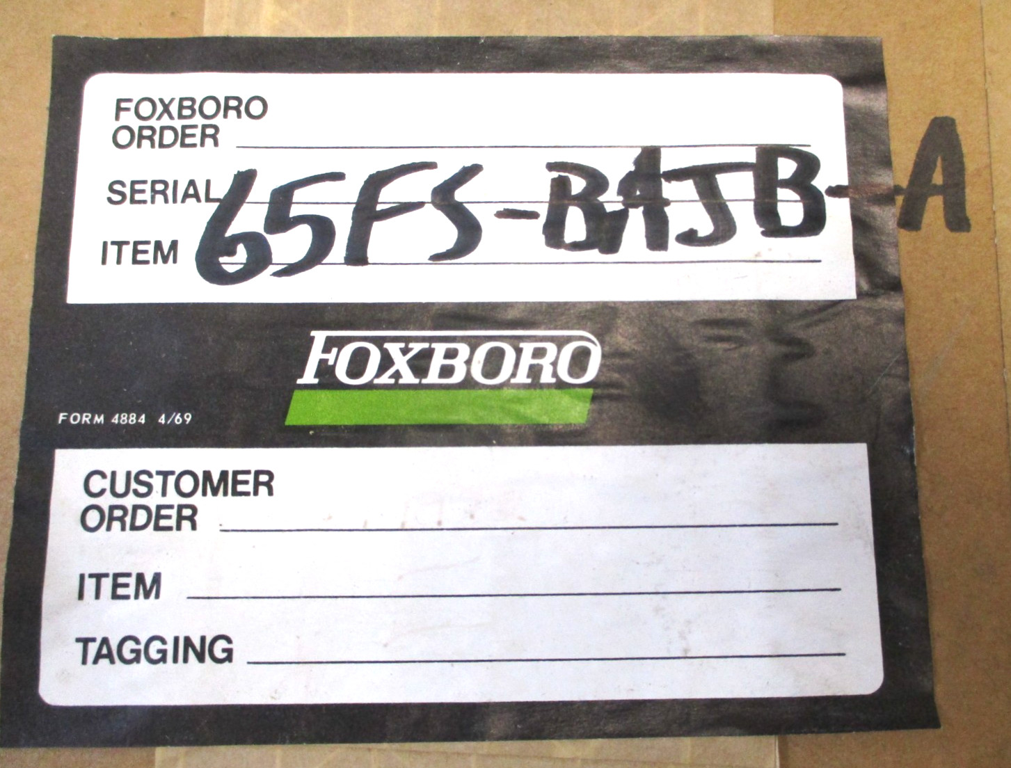 FOXBORO , 65FS-BAJB-A , METER GAUGE, 0-100 SCALE , INPUT : 4-20 , NOS