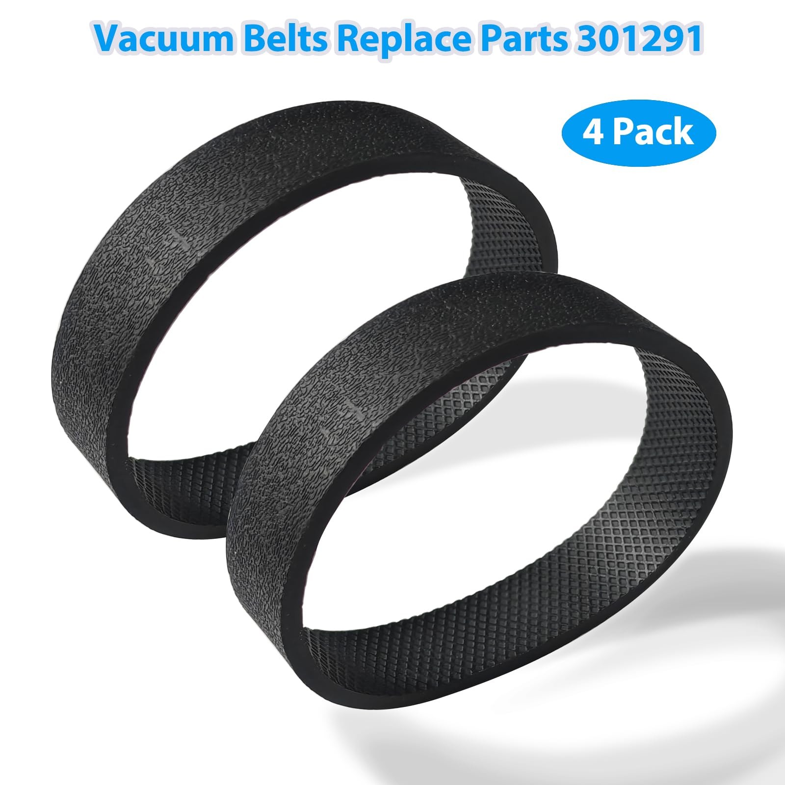 4 Pack Vacuum Belts Replacement for Kirby Cleaner, Replace Parts Black