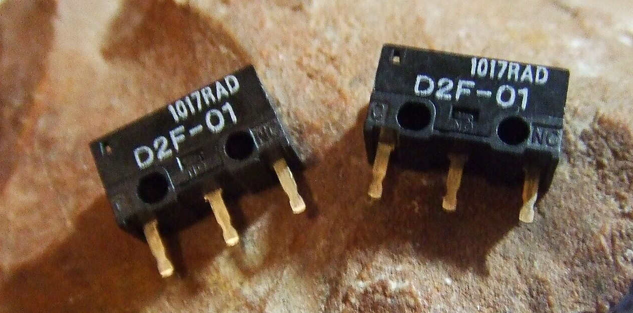 2x Omron D2F-01  Ultra Subminiature Basic Switch
