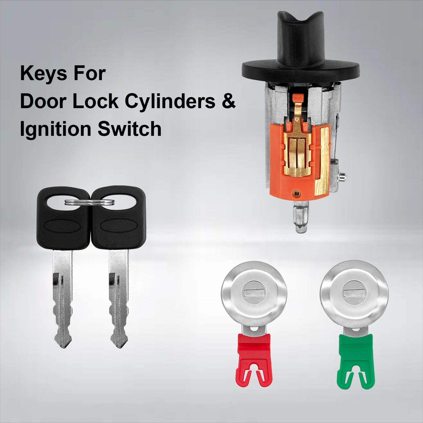 Door Lock Cylinders & Ignition Switch w/ Keys for 1996-2008 Ford E150/250/350