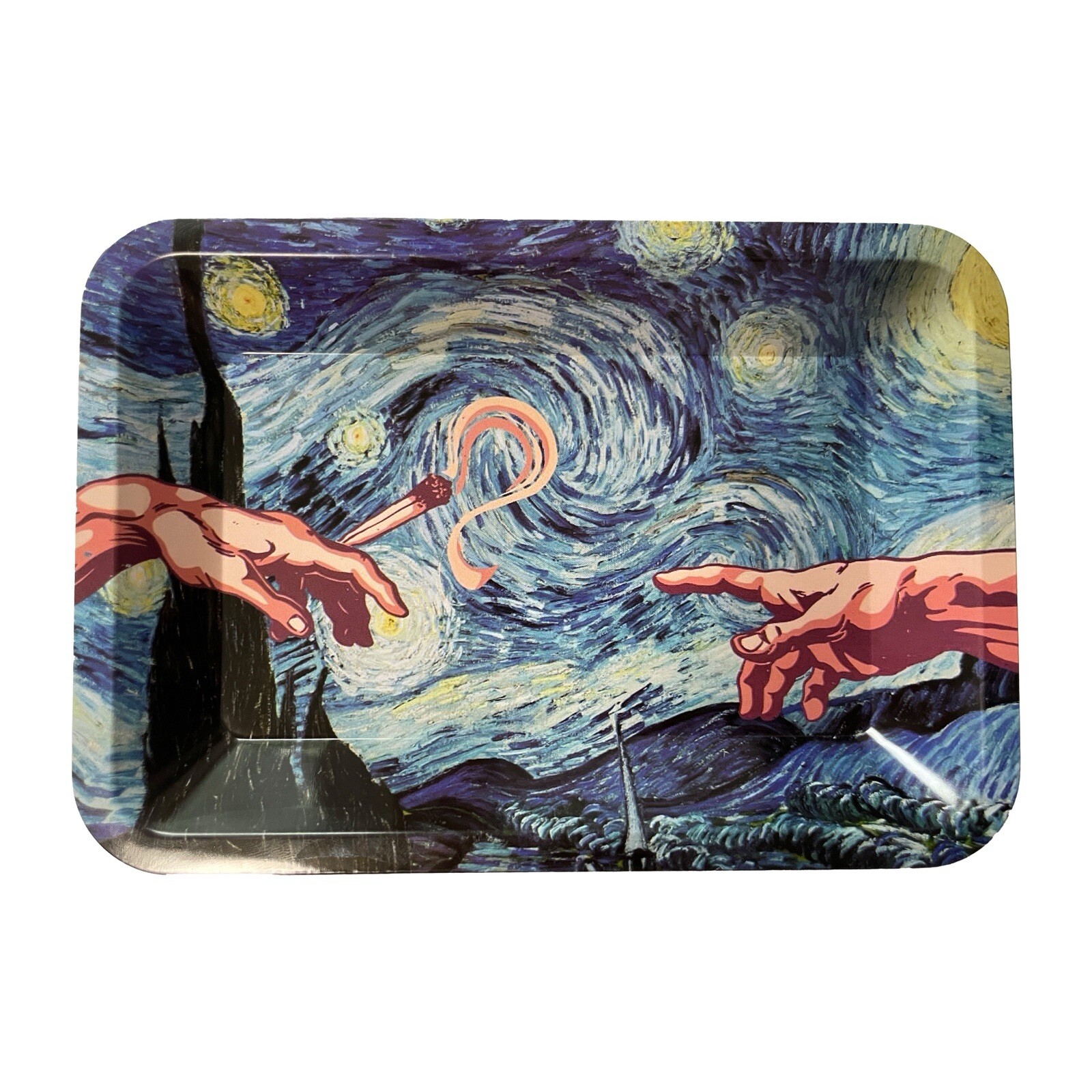 Rolling Tray “Starry Hands” 5” x 7" Tobacco Smoke Accessories - Tray God