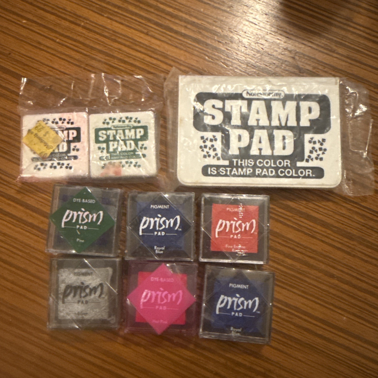 Lot of 9 Vintage Craft Ink Pads Sealed New Old Stock Prism Pad Noteworthy Stamp