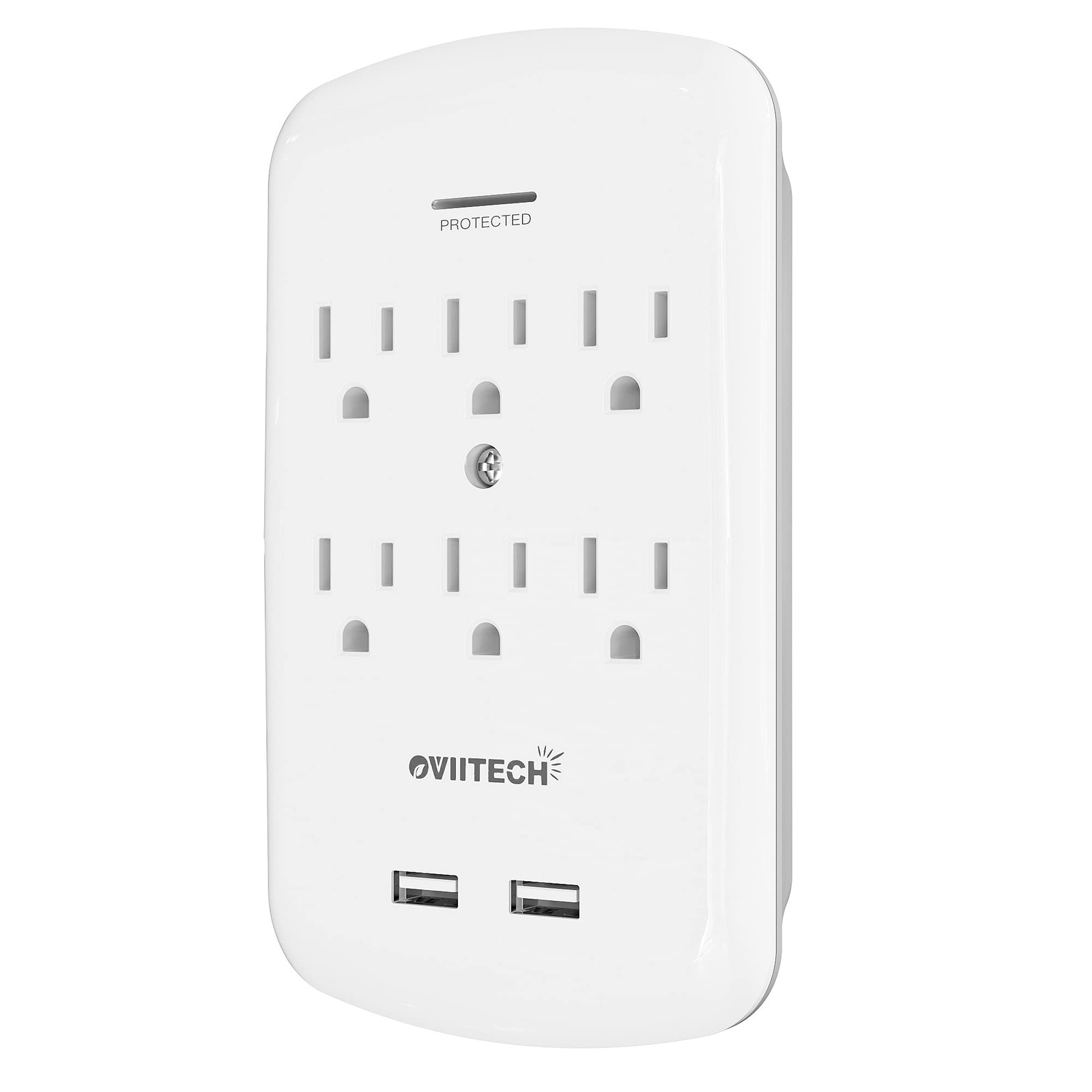 6 Outlet Surge Protector,900 Joules Wall Adapter Tap with 2 USB Charger, Dual...