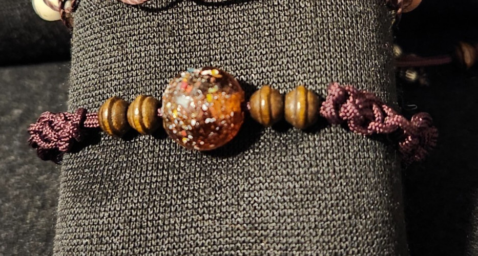 Handmade Nylon and Bead Bracelet