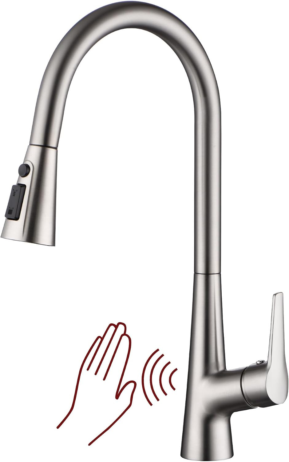 Touchless Motion Sensor Kitchen Faucet, Brushed Nickel, Easy Install, Lead-Free