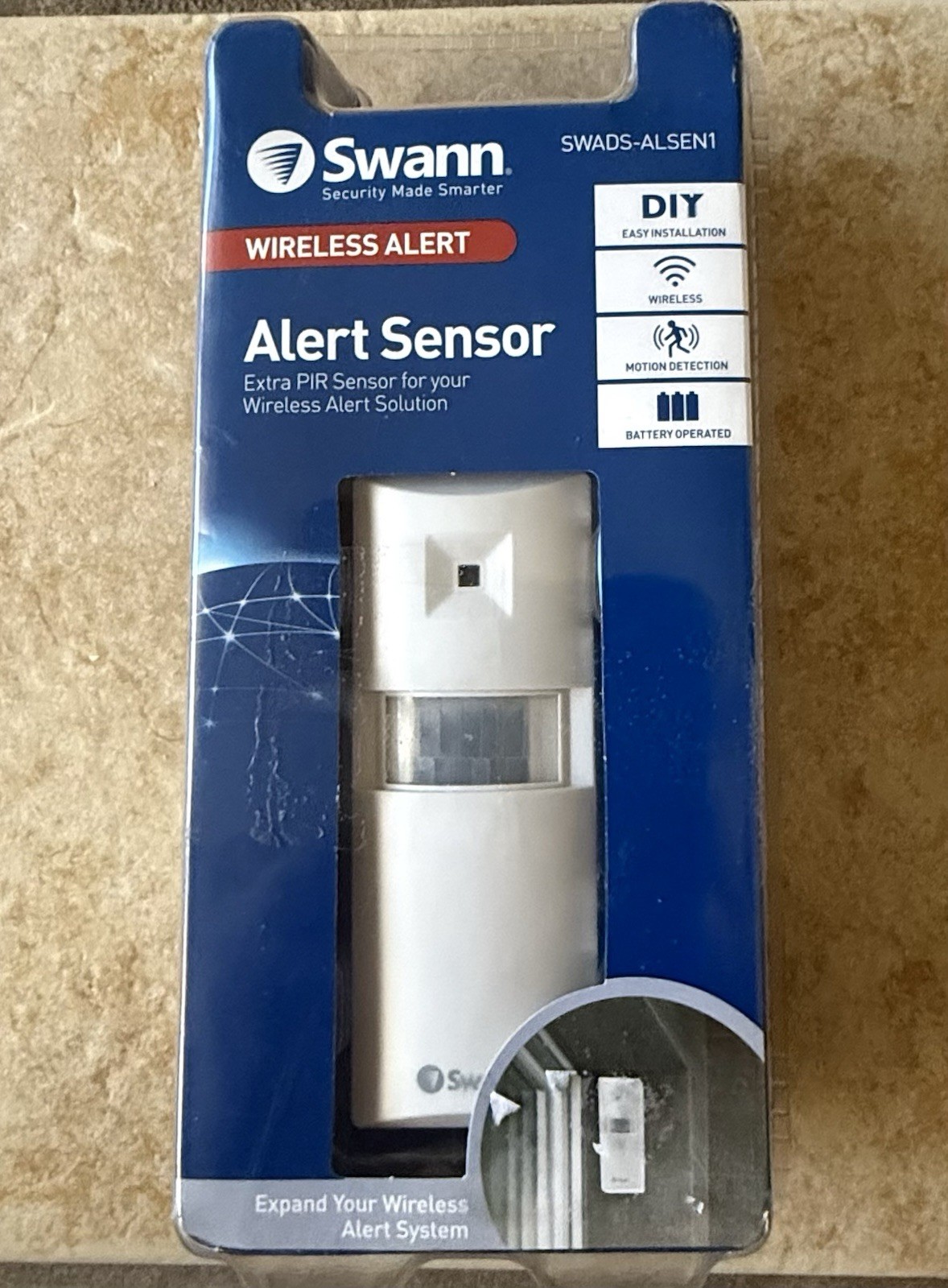 NEW SEALED Sealed Swann Wireless Alert Sensor Extra PIR Sensor SWADS-ALSEN1