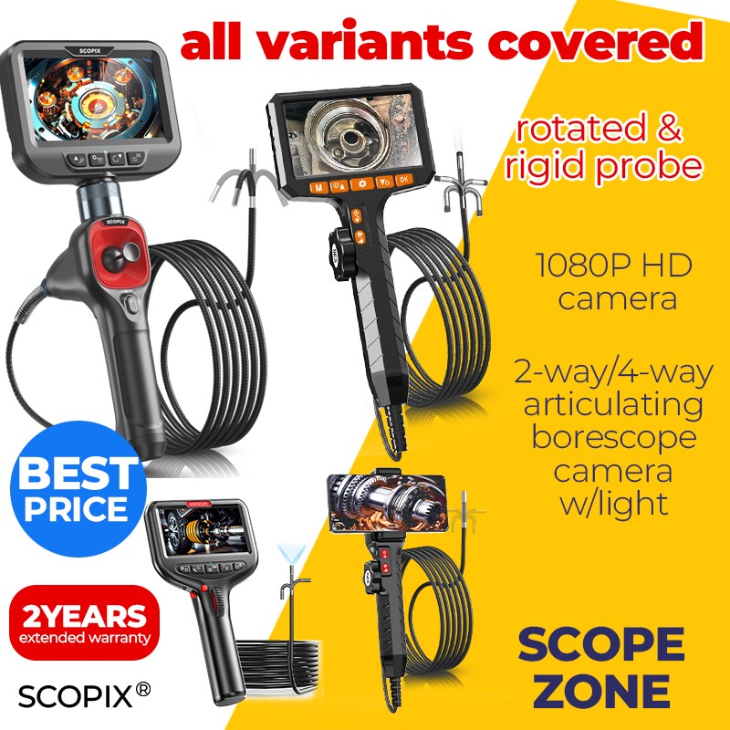 Two-Way Articulating Borescope Teslong Industrial Endoscope Inspection Camera
