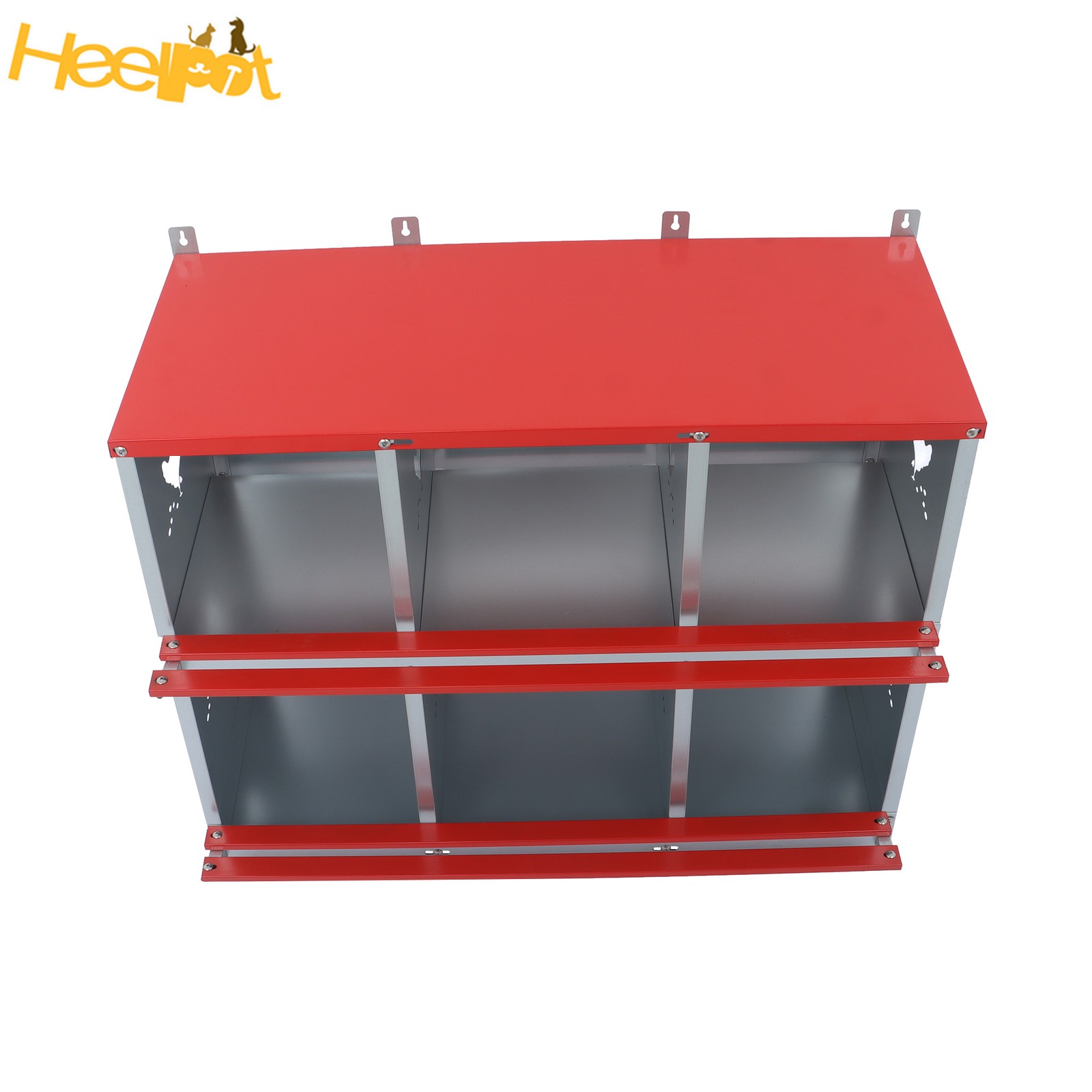 High Quality Materials Chickens Egg Laying Box 6 Compartments Nesting Box