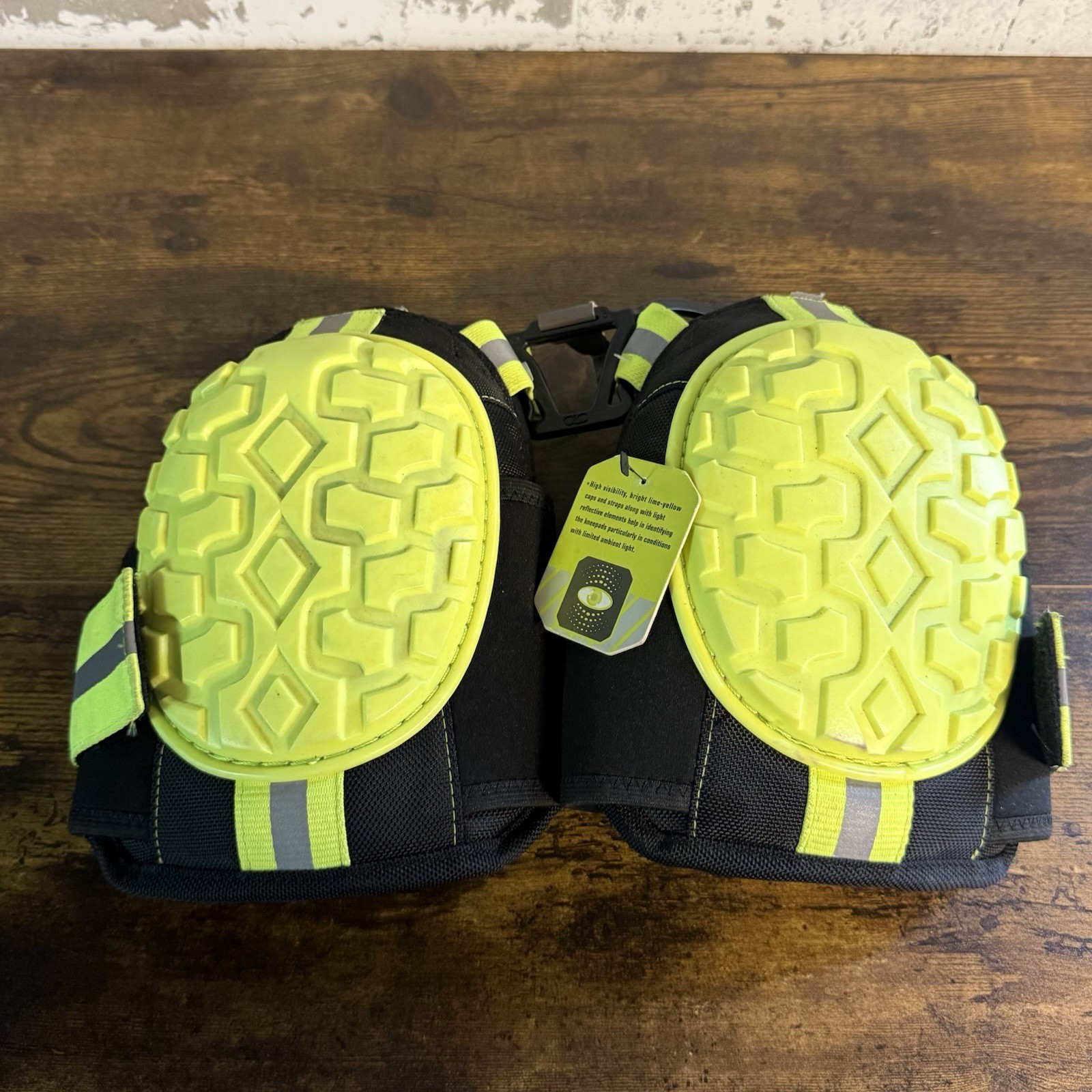 NEW – Custom Leathercraft CLC High Vis Bright Lime Yellow Kneepads
