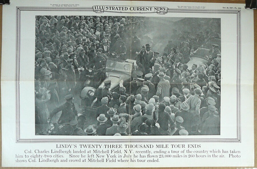 ILLUSTRATED CURRENT NEWS 10/28/1927 CHARLES LINDBERGH 23,000 MILE COUNTRY TOUR