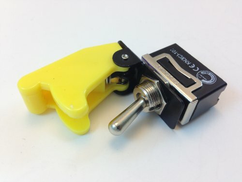 HEAVY DUTY ON/OFF SPST 2P TOGGLE SWITCH 20 AMP 125VAC WITH  COVER YELLOW