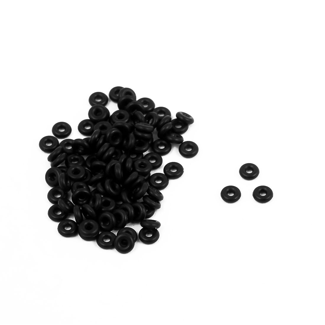 100Pcs Black 3.5mm x 1.2mm Nitrile Rubber O Ring NBR Oil Sealing Grommets