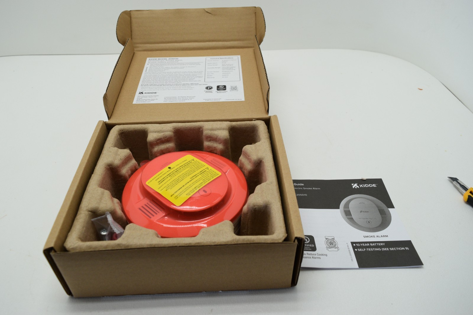 Kidde 20SD10 Smoke Detector 10 Year Battery With LED Status, New Open Box