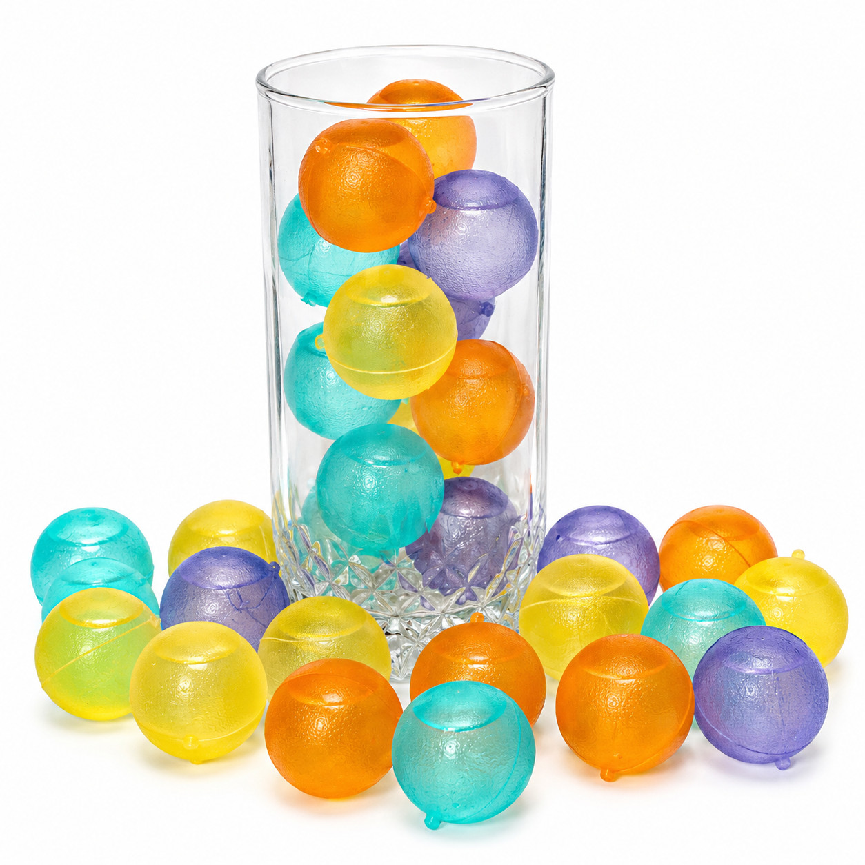 16 Piece Reusable Ice Cube Balls – Non-Diluting Spherical Ice Molds for Drinks