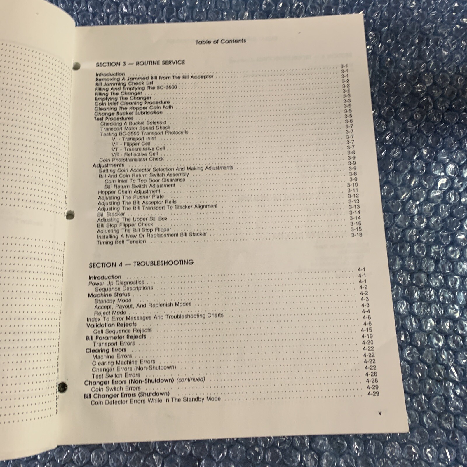 Original Rowe Bill coin changer Bc– 3500 ￼machine manual