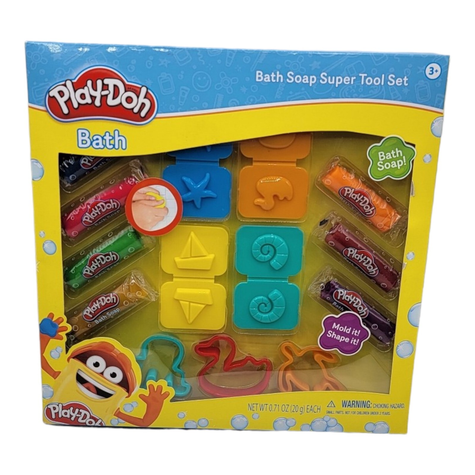 Play-doh Bath Soap Super Tool Kids Bath Children's Toy Set - NEW