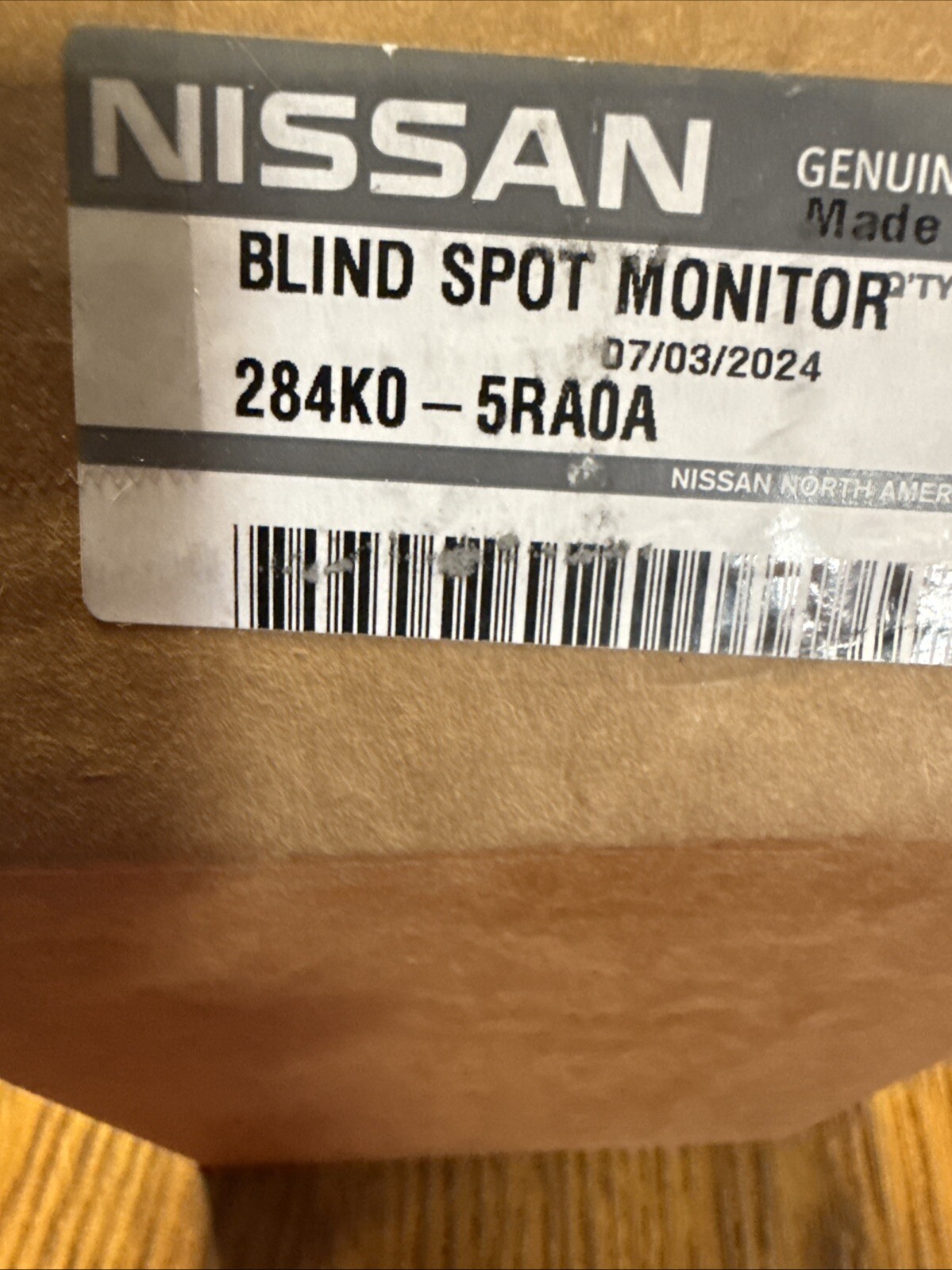 Genuine Nissan Blind Spot Radar 284K0-5RA0A 2018-2020 KICKS SIDE OBSTACLE