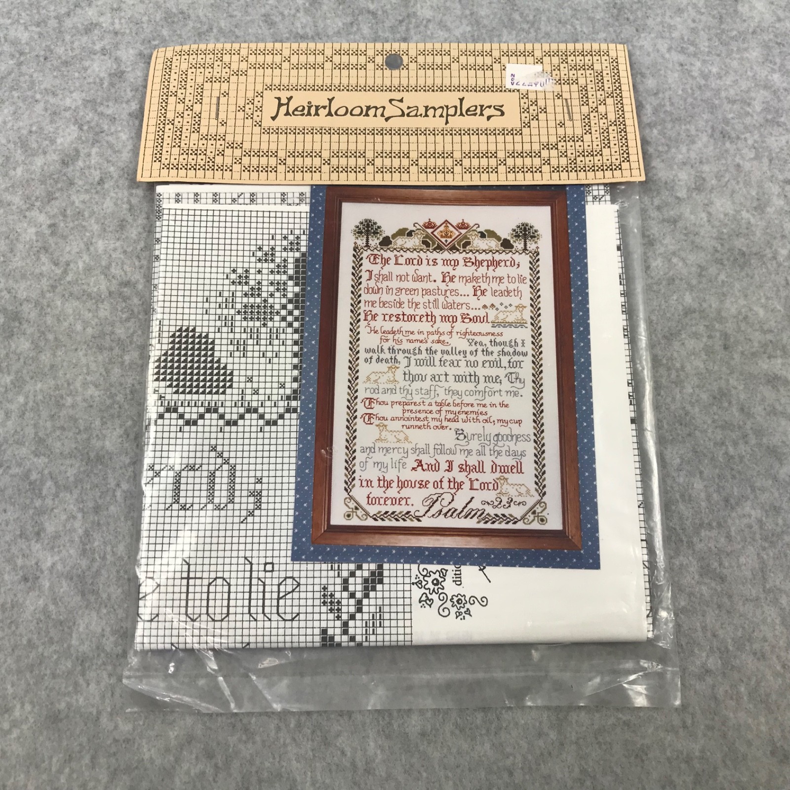 Heirloom Samplers PSALM 23  Cross Stitch Needlework Pattern Chart