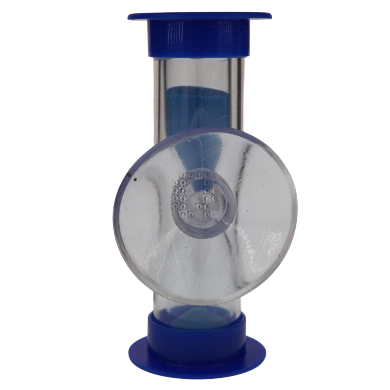 Plastic Hourglass Sand Timer with Suction Cup, 3 Minute, Blue, 2-3/8" Height