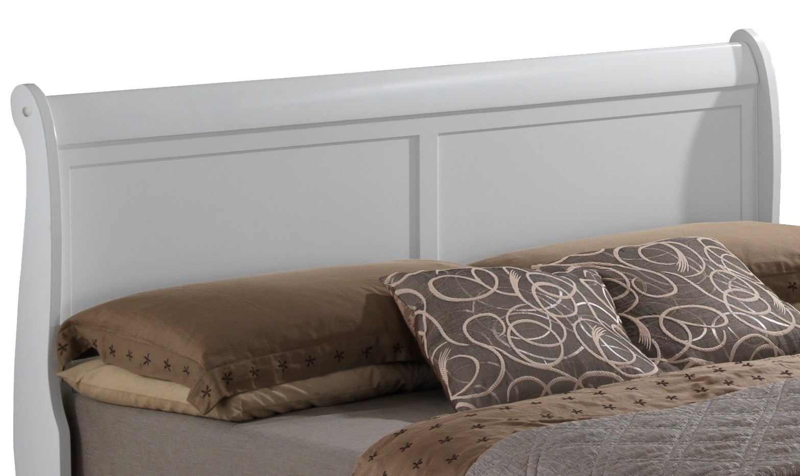 Elegant Traditional Full Bed In White