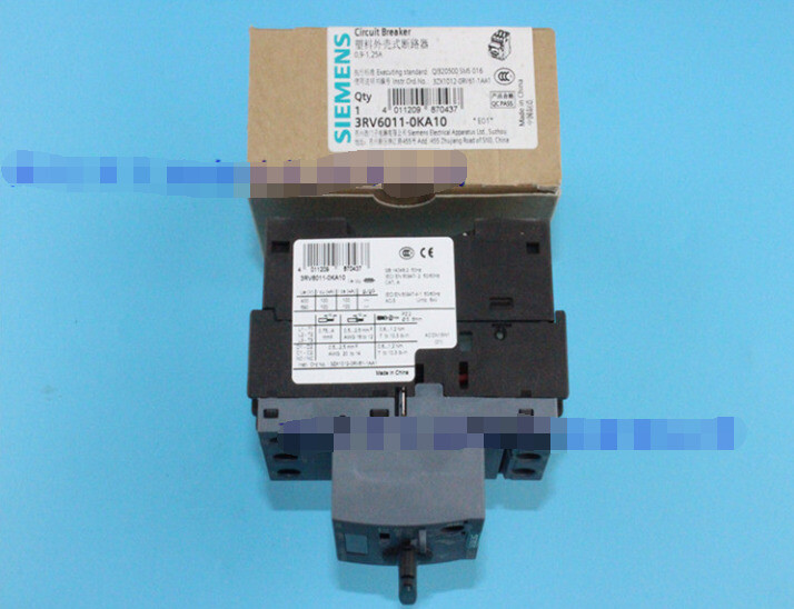 Siemens 3RV6011-0KA10 3RV60110KA10 0.9-1.25A Circuit Breaker -New Ship *UP